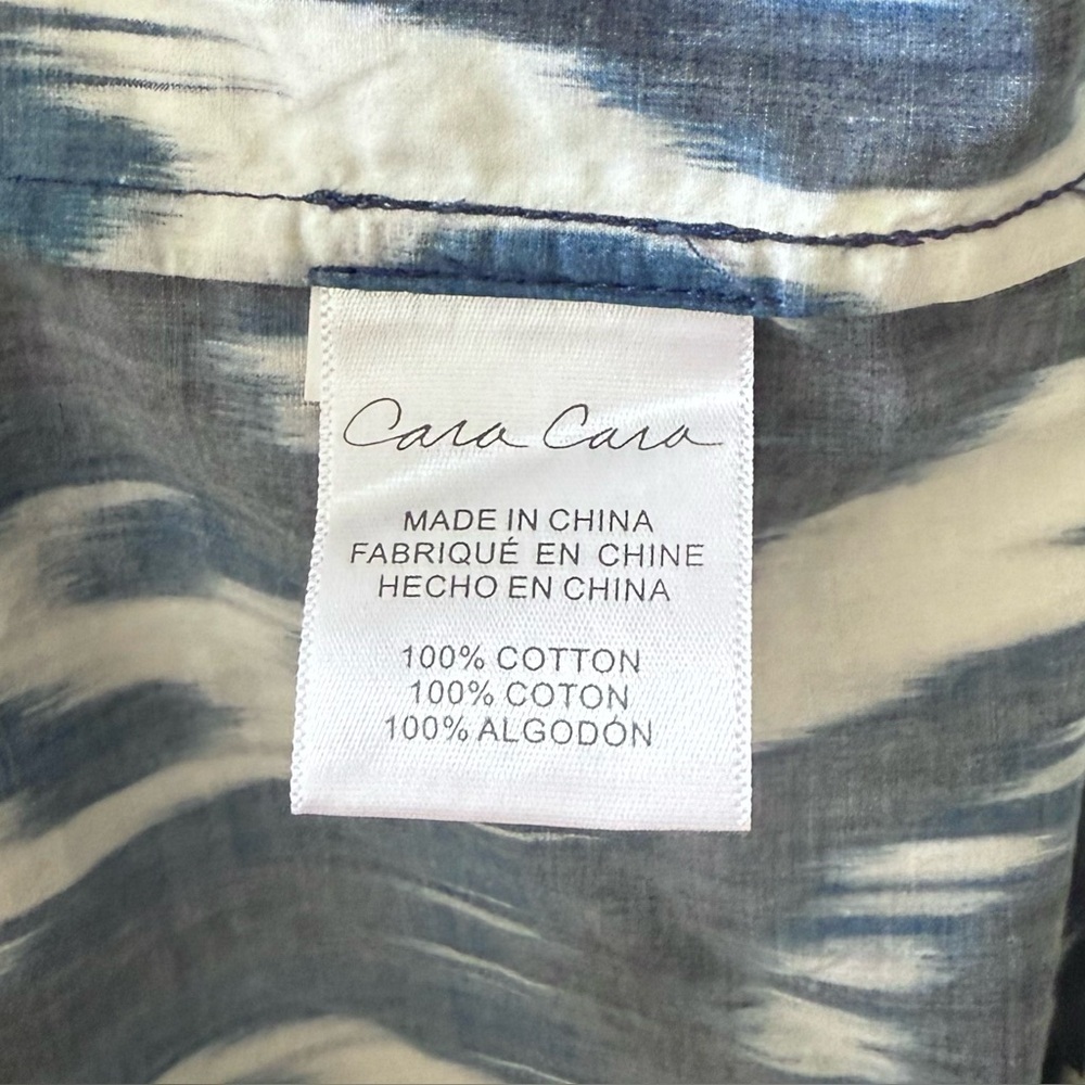 CARA CARA Piana Halter Tiered Maxi Dress in Ikat Navy Sz 4 - Picture 7 of 8